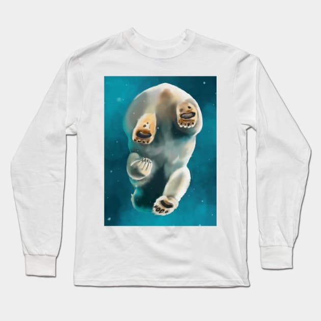 Ice bear Long Sleeve T-Shirt by kozinoart